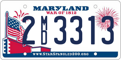 MD license plate 2MD3313