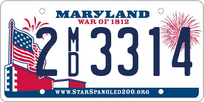 MD license plate 2MD3314