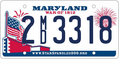 MD license plate 2MD3318