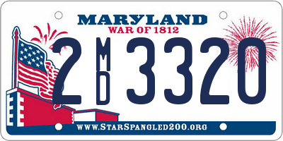 MD license plate 2MD3320