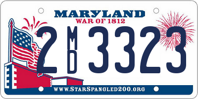 MD license plate 2MD3323