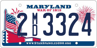 MD license plate 2MD3324