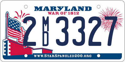 MD license plate 2MD3327