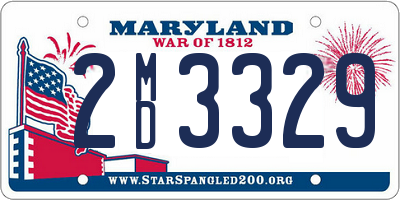 MD license plate 2MD3329