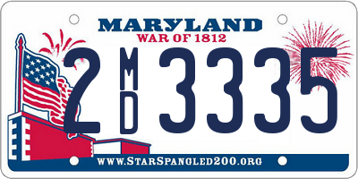 MD license plate 2MD3335