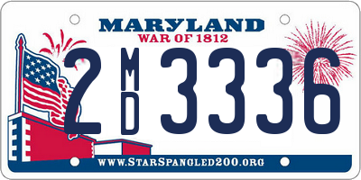 MD license plate 2MD3336