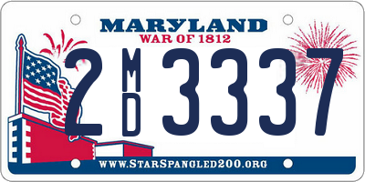 MD license plate 2MD3337