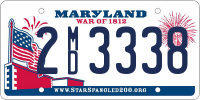 MD license plate 2MD3338