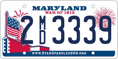 MD license plate 2MD3339