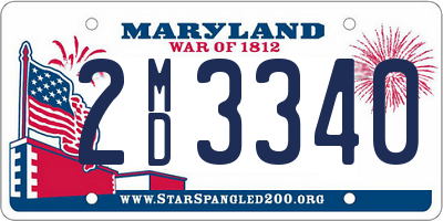 MD license plate 2MD3340