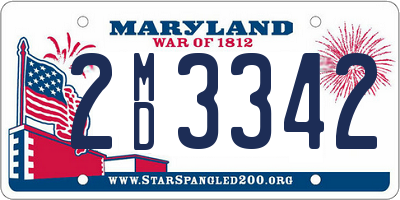 MD license plate 2MD3342