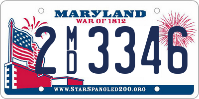 MD license plate 2MD3346