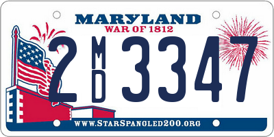 MD license plate 2MD3347