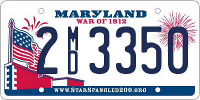 MD license plate 2MD3350