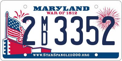 MD license plate 2MD3352