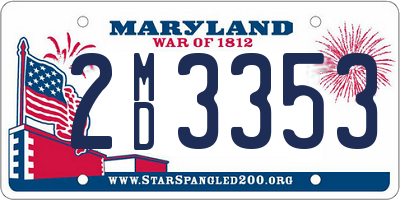 MD license plate 2MD3353