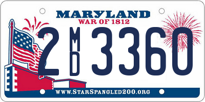 MD license plate 2MD3360