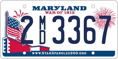 MD license plate 2MD3367