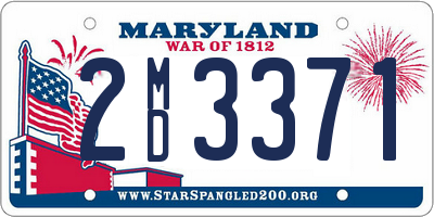 MD license plate 2MD3371