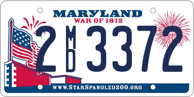 MD license plate 2MD3372