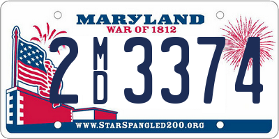 MD license plate 2MD3374