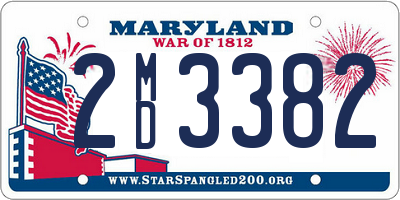 MD license plate 2MD3382