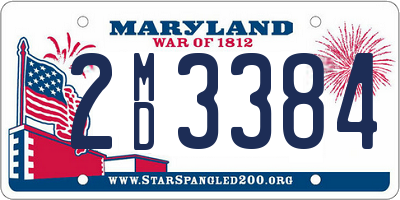 MD license plate 2MD3384