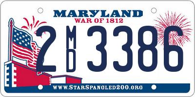 MD license plate 2MD3386