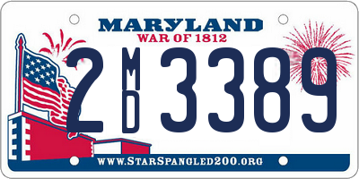 MD license plate 2MD3389