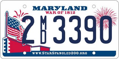 MD license plate 2MD3390