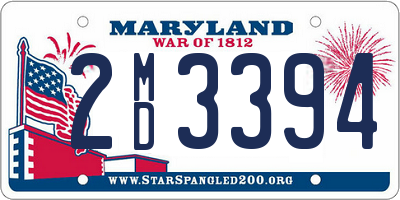 MD license plate 2MD3394