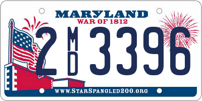 MD license plate 2MD3396