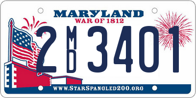 MD license plate 2MD3401