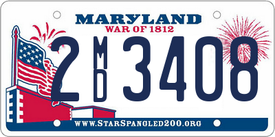 MD license plate 2MD3408