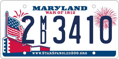 MD license plate 2MD3410