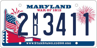 MD license plate 2MD3411