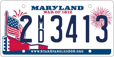 MD license plate 2MD3413