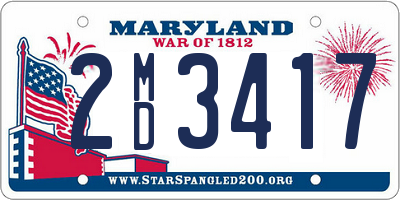 MD license plate 2MD3417