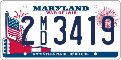 MD license plate 2MD3419