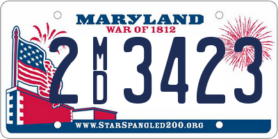 MD license plate 2MD3423