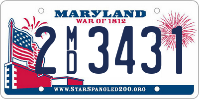 MD license plate 2MD3431