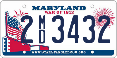 MD license plate 2MD3432