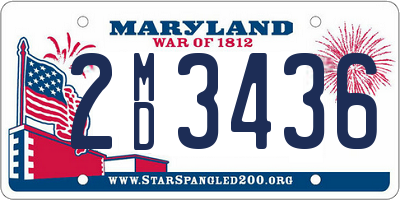 MD license plate 2MD3436