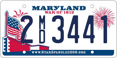 MD license plate 2MD3441