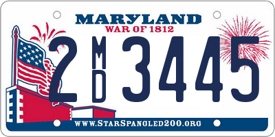 MD license plate 2MD3445