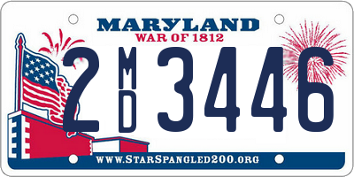 MD license plate 2MD3446