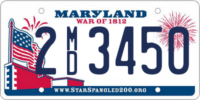 MD license plate 2MD3450