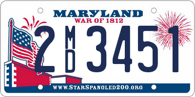 MD license plate 2MD3451