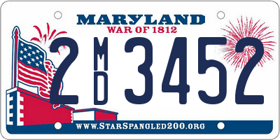 MD license plate 2MD3452