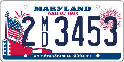 MD license plate 2MD3453